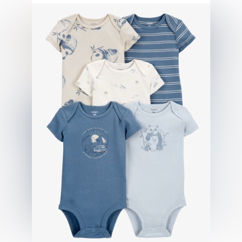 Carter's Blue and Cream Bodysuit Collection